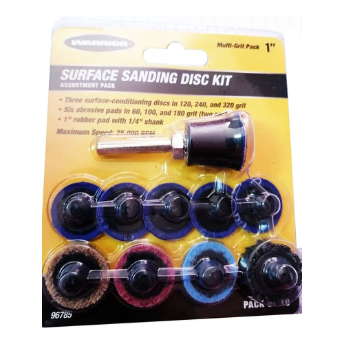 Kit De Disco De Lijado De Superficie De 1 PuLG. Cantidad de granos 0