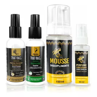 Kit Mousse Regenerador Perfume Removedor Impurezas Trat Raiz