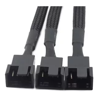 Cable Pwm Adaptador Cpu 4 Pin Tx4 26cm 1 A 3 Vías Ventilador Color Negro