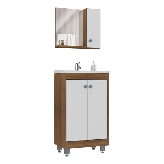 Mueble De Baño Completo - Botiquin Espejo Y Pileta - Toledo