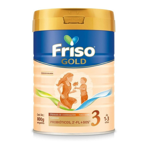Leche de fórmula en polvo Friso Gold 3 en lata de 800g - 12 meses a 3 años