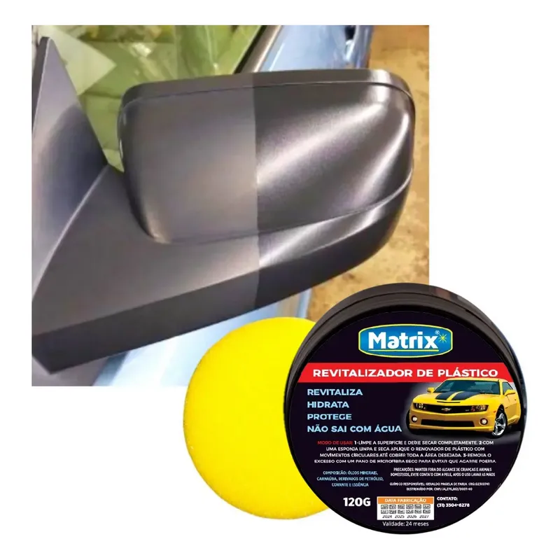 Revitalizador Plástico Automotivo Matrix Cera Moto Carro Para Choque