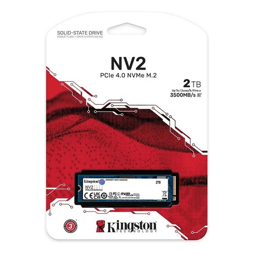 Disco Solido Kingston Ssd Nv2 Pcle 4.0 Nvme M.2 2tb Color Azul