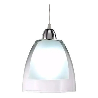 Lampara Colgante 2 Luces Vidrio Excelente Diseño Apto Led