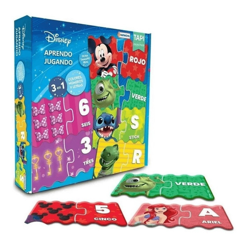 Juego De Mesa Disney Aprendo Jugando 3 En 1 Tapimovil