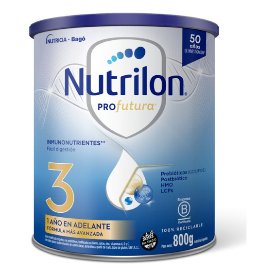 Leche Nutrilon Profutura 3 Lata De 800g - 12 Meses A 2 Años