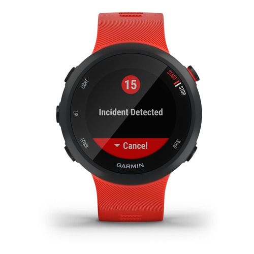 Smartwatch Garmin Forerunner 45 1.04" caja 42mm  negra, malla  roja lava de  silicona