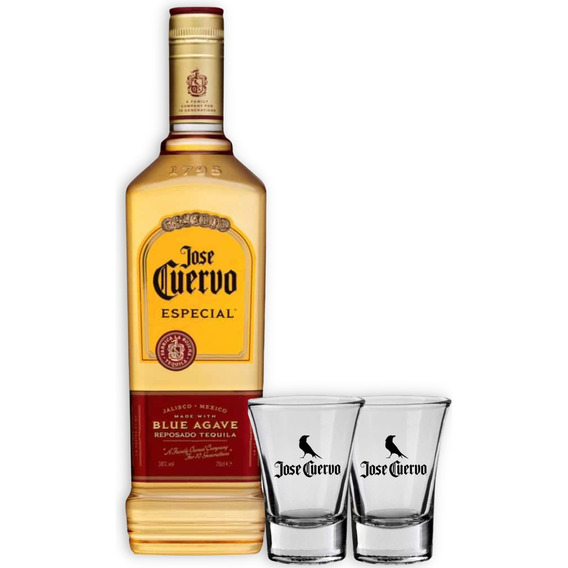 1u José Cuervo Dorado 750ml + 2u Shot José Cuervo Vaso 55ml