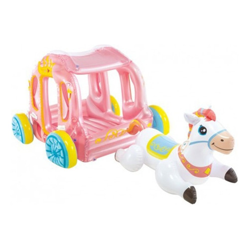 Inflable Infantil Carruaje De Princesa Con Caballo Intex