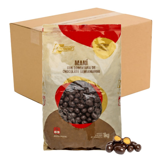 Mani Con Chocolate Argenfrut X1kg (bulto X6) - Cotillón Waf