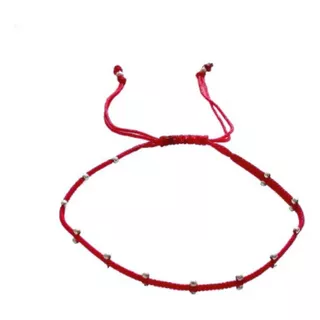 Pulsera De Balines Hilo Rojo