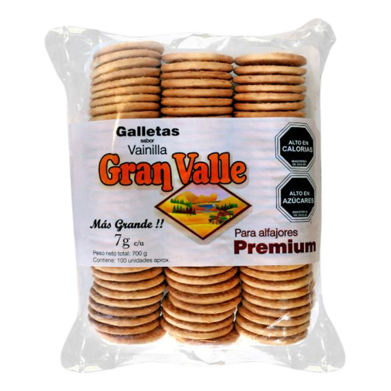 Galletas Para Alfajor Gran Valle Chocolate O Vainilla 700 Gr