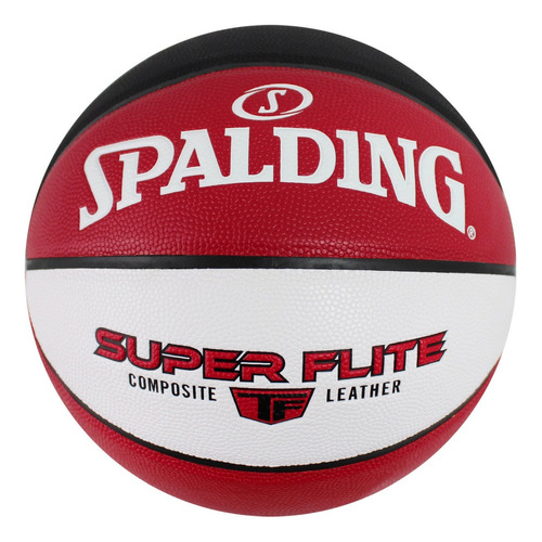 Balón Spalding Basquetbol Super Flite #7 Piel Sintética Rjo Color Rojo