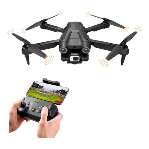 Dron I3 Pro Full Hd Doble Camara Optica Esquiva Obstaculos Color Negro