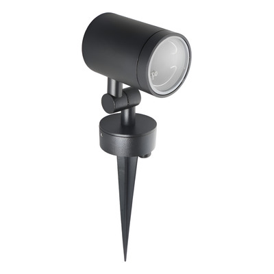 Jabalina Aluminio D510 Negro Exterior Gu10 Negro Redonda Negro