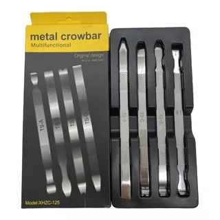 Kit Espátula Pé De Cabra Metal Crowbar Xhzc 125 Reparo 4 Pç 