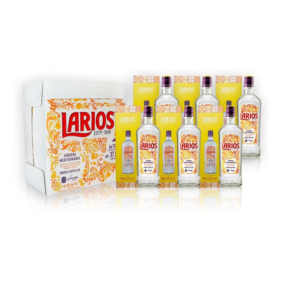 Gin Larios London Dry Caja X6u 750ml C/estuche Destilado