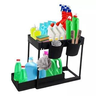 Organizador Estante Plastico Bajo Fregadero 2niveles Ado001b