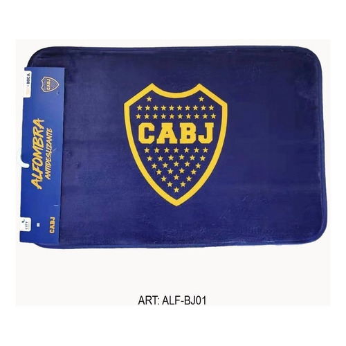 Alfombra Baño Dormitorio Futbol Boca River 40 X 60 Cm Suave Color Boca