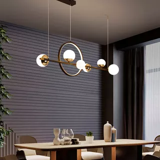 Lustre Pendente Casa Attract Led 3000 K 36 W Moderno Preto 155cm 