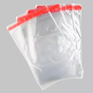 Saco Plástico Adesivado Transparente C/ Aba 30x40 C/ 500 Un