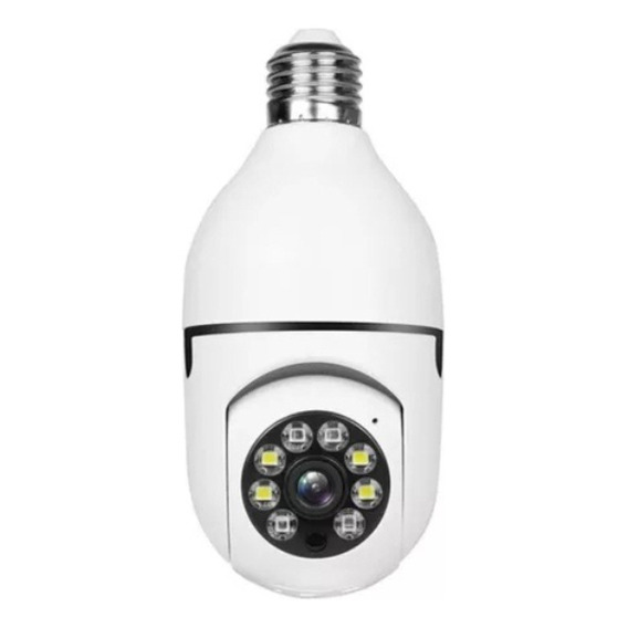 Cámara de seguridad VR Cam Lampara Espia V380 con resolución de 960p visión nocturna incluida blanca