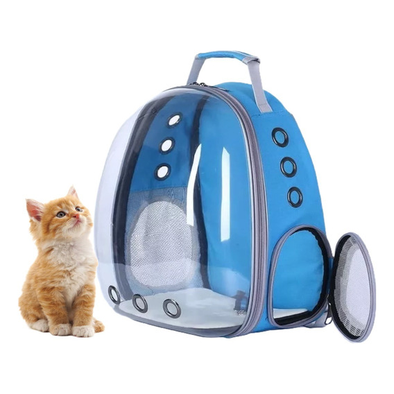 Mochila Bolso Transportador Mascota Perro/gato Transparente