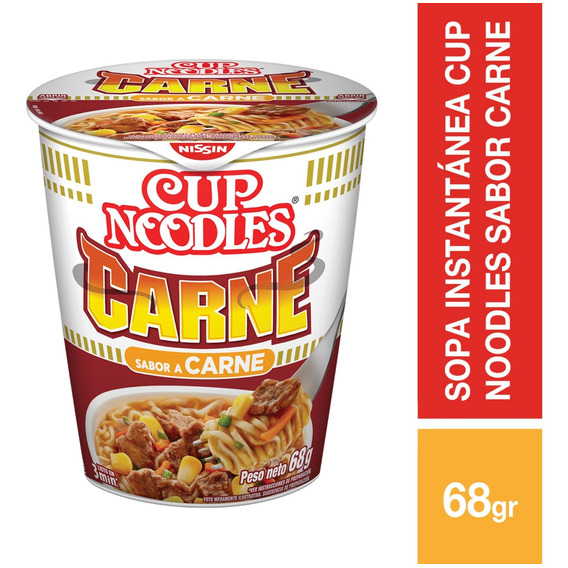 Sopa Instantánea Cup Noodles Sabor Carne - 68 Gr