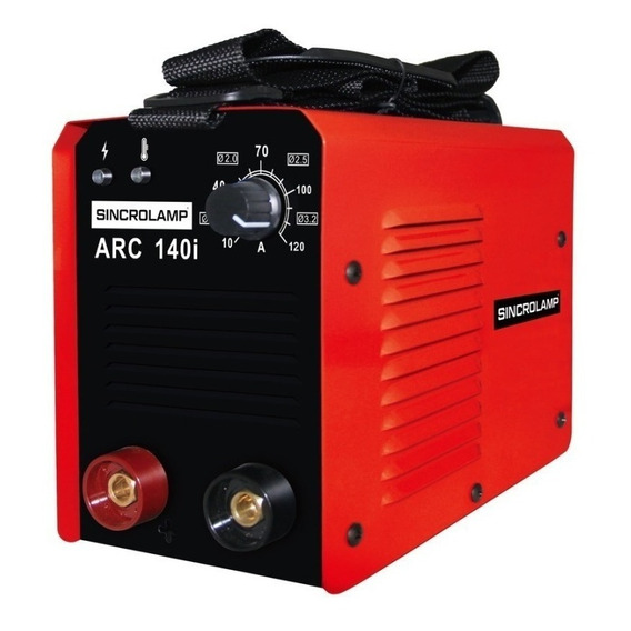 Soldadora inverter Sincrolamp ARC 140I roja y negra 50Hz 220V