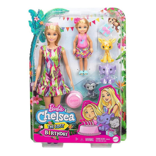 Barbie Dha Chelsea & Barbie Animales De Selva Gtm82