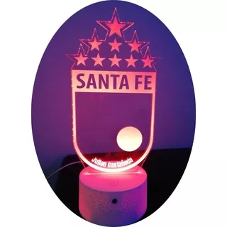 Escudo Independiente Santa Fe Bogota Futbol Holograma Led