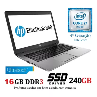 Notebook Hp 840 Intel Core I7 16gb Ssd240gb C/garantia E N.f