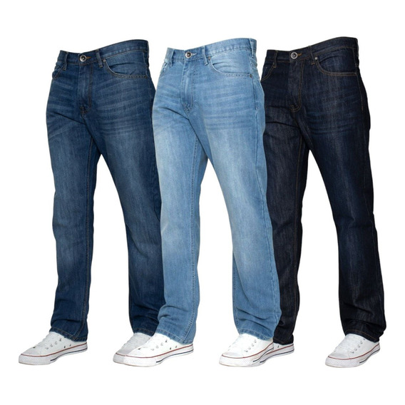 Lote De 3 Jeans Corte Recto Casual Tallas De 28 A 36.