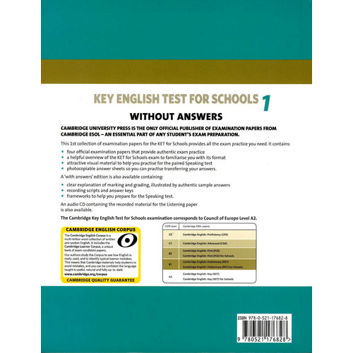 Cambridge Key English Test For Schools 1 - Book Without Key