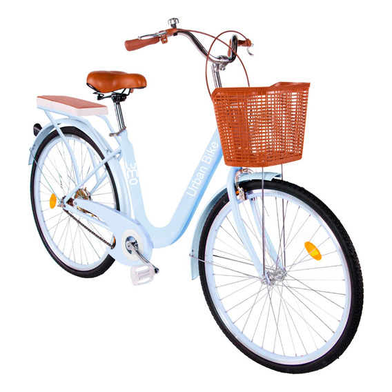 Bicicleta Urbana De Paseo R26 Doble Freno Vintage Canastilla