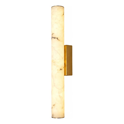 Aplique Pared Vela 60cm Alabastro Led 10w Luz Desing Cálido