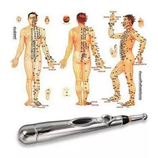 Caneta Acupuntura Estimuladora De Pontos Meridional Cor Cinza 1.5