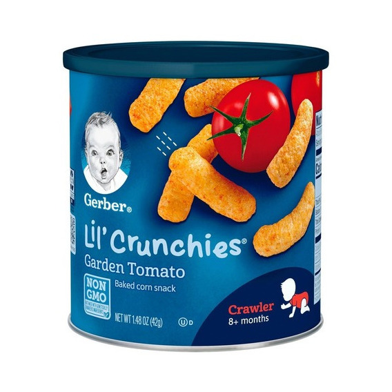 Snacks Para Bebé Gateando Gerber Lil Crunchies Garden Tomato
