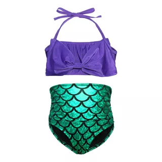 Bikini Traje De Baño Sirenita Sirena Princesas Para Niñas