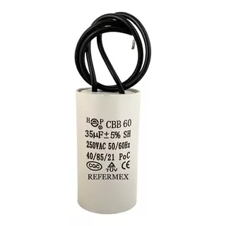 Capacitor 35uf Mfd Trabajo Cable 250v Redondo Condesador