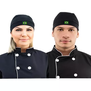 Bandana Cozinheiro Com Tiras Para Amarrar E Bandeira