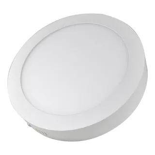 Lampara Sobreponer Panel Led 12w Luz Blanca Fria 6500°k Color Blanco