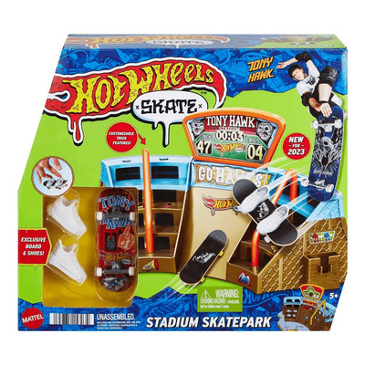 Pista De Patinaje Estadio Tony Hawk Skate Hot Wheels Stadium