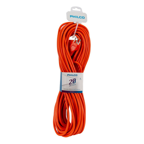 Extensión - Alargador De 20 Metros Philco Color Naranja