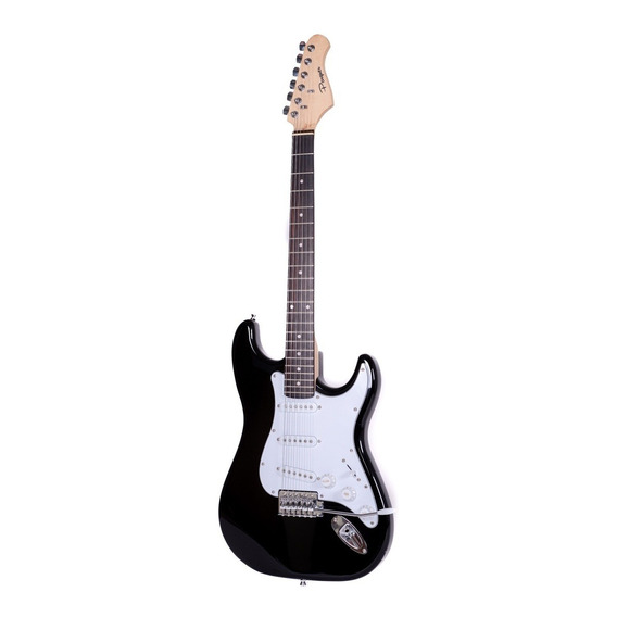 Guitarra Electrica Parquer Stratocaster Negra Con Funda