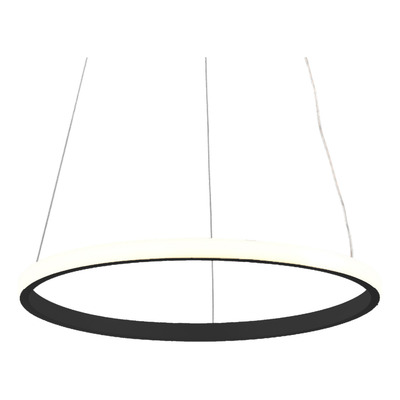 Colgante Aro Led Simp 60cm Negro Deco Moderno Luz Desing
