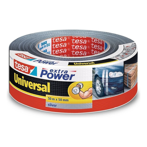 Cinta Ducto Gris Tesa 50mm X 50m Extra Power Duct Tape