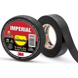 Fita Isolante 3m Imperial 18mm X 20m Preta