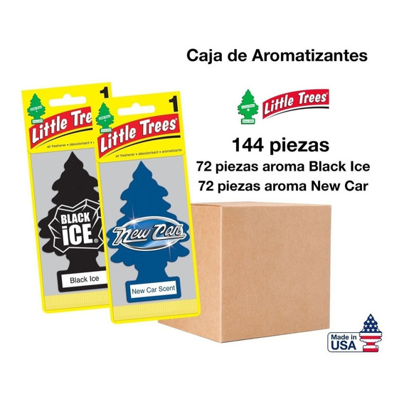 Little Trees Caja 144 Pza  Black Ice Y New Car