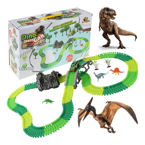 Pista Dino Dinossauro Track Car Infantil Radical Carro 252 peças T